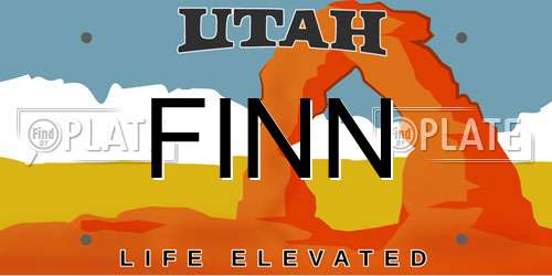 FINN Utah License Plate