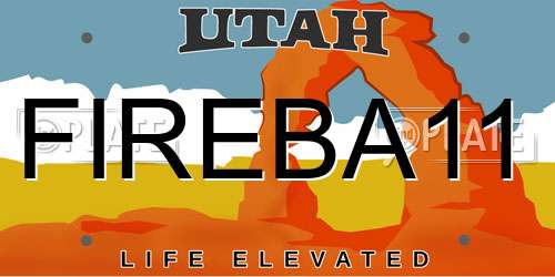 FIREBA11 Utah License Plate