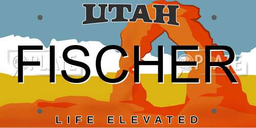 FISCHER Utah License Plate