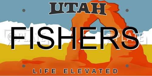 FISHERS Utah License Plate