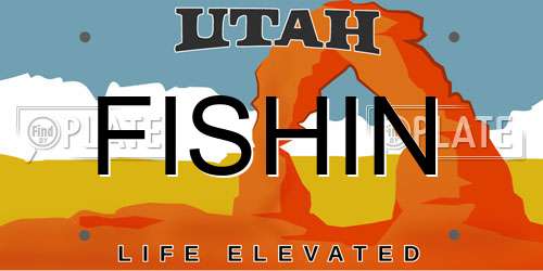 FISHIN Utah License Plate