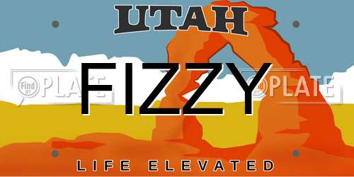 FIZZY Utah License Plate