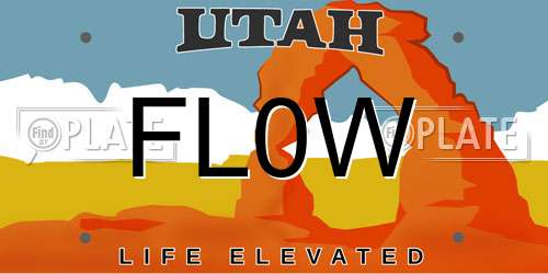 FL0W Utah License Plate