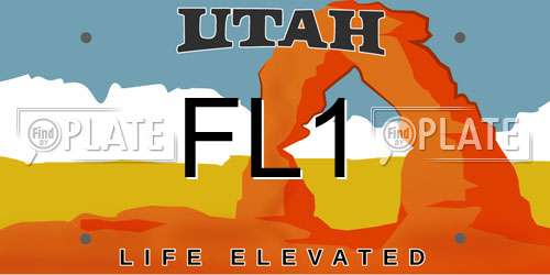 FL1 Utah License Plate