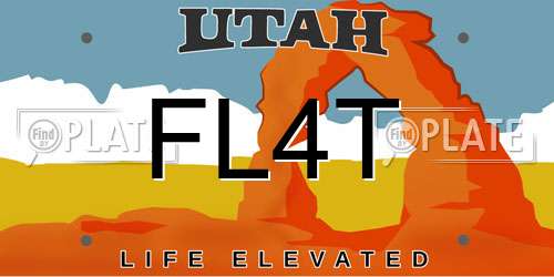 FL4T Utah License Plate