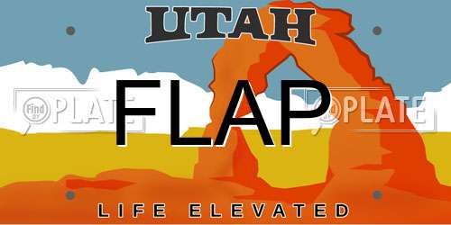 FLAP Utah License Plate