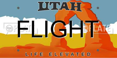 FLIGHT Utah License Plate