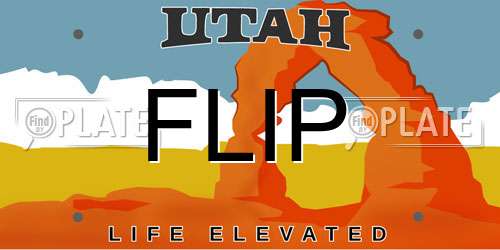 FLIP Utah License Plate