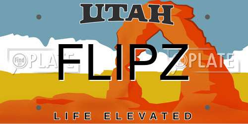 FLIPZ Utah License Plate