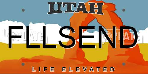 FLLSEND Utah License Plate