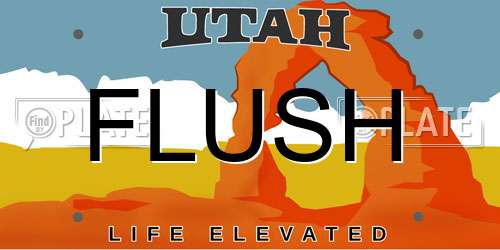 FLUSH Utah License Plate