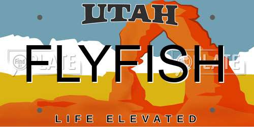 FLYFISH Utah License Plate