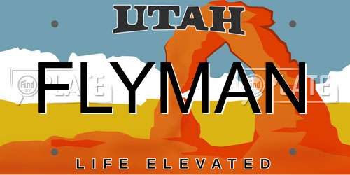 FLYMAN Utah License Plate