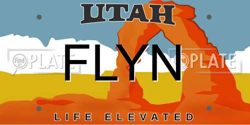 FLYN Utah License Plate