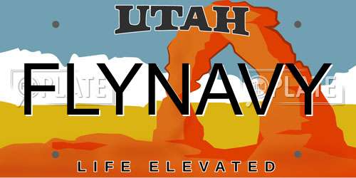FLYNAVY Utah License Plate