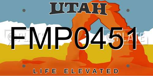 FMP0451 Utah License Plate