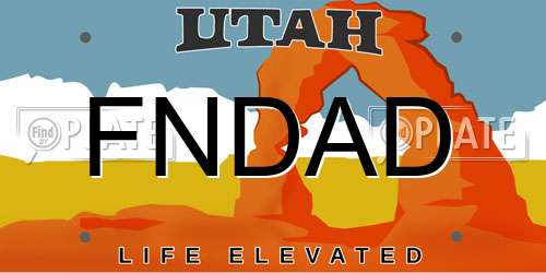 FNDAD Utah License Plate