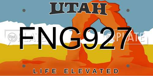 FNG927 Utah License Plate