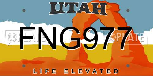 FNG977 Utah License Plate