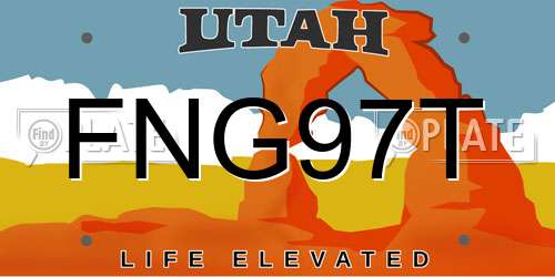FNG97T Utah License Plate