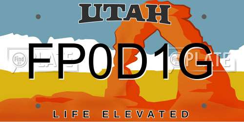 FP0D1G Utah License Plate