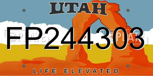 FP244303 Utah License Plate