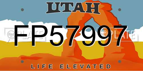 FP57997 Utah License Plate