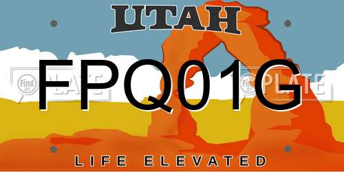 FPQ01G Utah License Plate