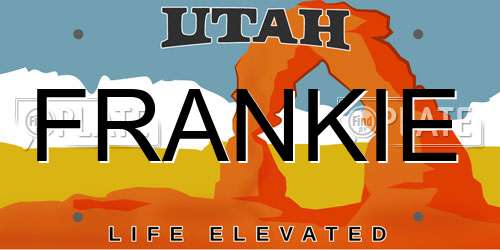 FRANKIE Utah License Plate