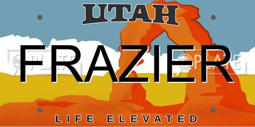 FRAZIER Utah License Plate