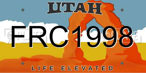 FRC1998 Utah License Plate