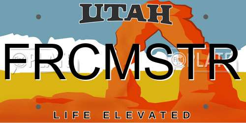 FRCMSTR Utah License Plate
