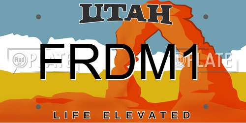FRDM1 Utah License Plate