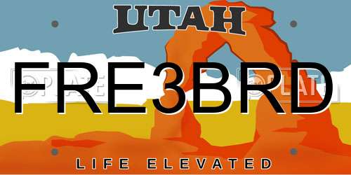 FRE3BRD Utah License Plate