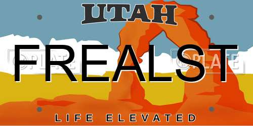 FREALST Utah License Plate