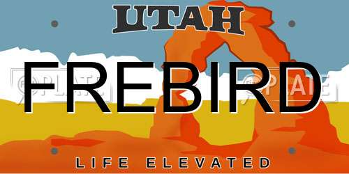 FREBIRD Utah License Plate