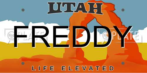 FREDDY Utah License Plate
