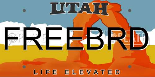 FREEBRD Utah License Plate