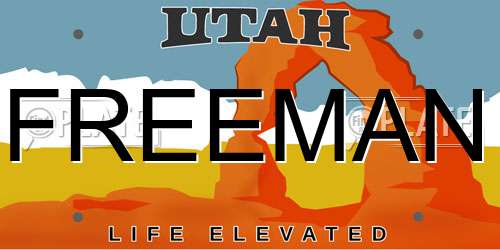 FREEMAN Utah License Plate