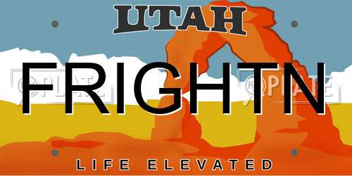 FRIGHTN Utah License Plate