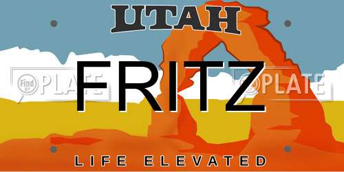 FRITZ Utah License Plate