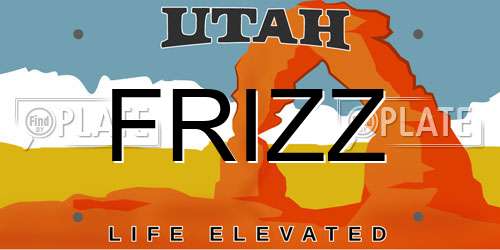FRIZZ Utah License Plate