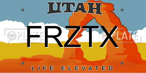 FRZTX Utah License Plate