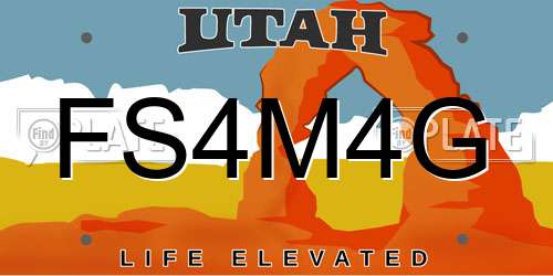 FS4M4G Utah License Plate