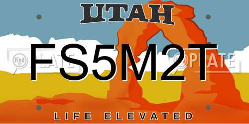 FS5M2T Utah License Plate