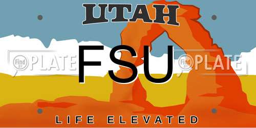 FSU Utah License Plate