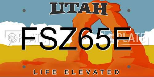 FSZ65E Utah License Plate