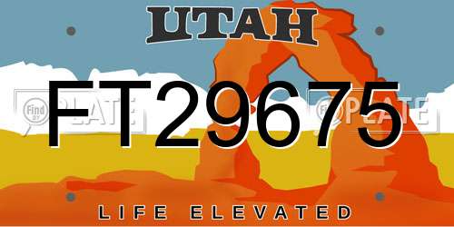 FT29675 Utah License Plate