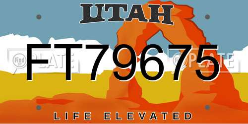 FT79675 Utah License Plate