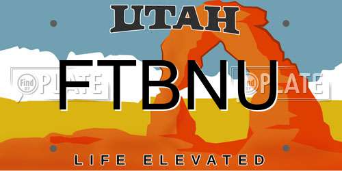 FTBNU Utah License Plate